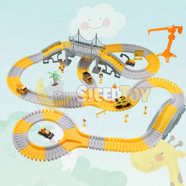 City Truck Playset 345pcs 4 Cars Fantasy Track ST-CT-375