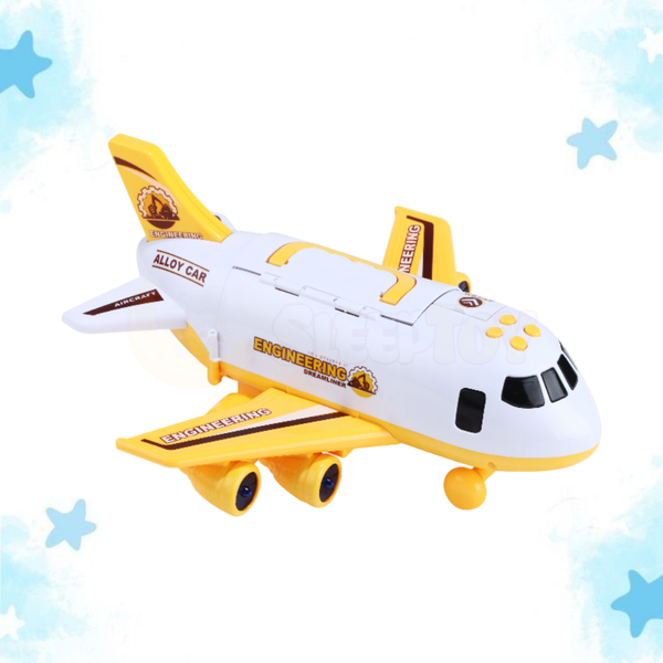 ENGINEERING AIRPLANE SET (WITH 3 METAL CARS) | Inertia Drive Toy ST-PS-01
