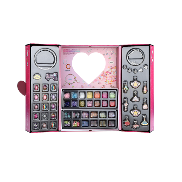 JEWELRY BOX SET WITH BEADS AND CHARMS | DIY Handmade Treasure Kit ST-JW-01