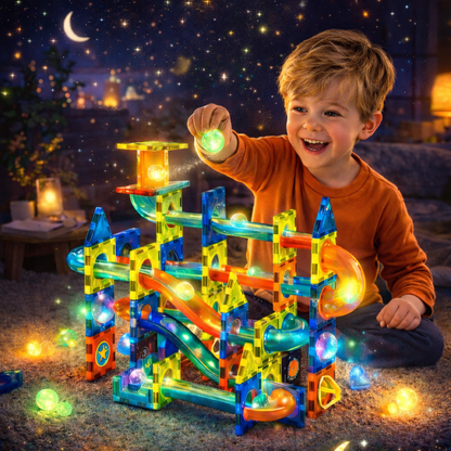 Glow-in-the-Dark Magnetic Tiles | STEM Building Set (110 PCS)