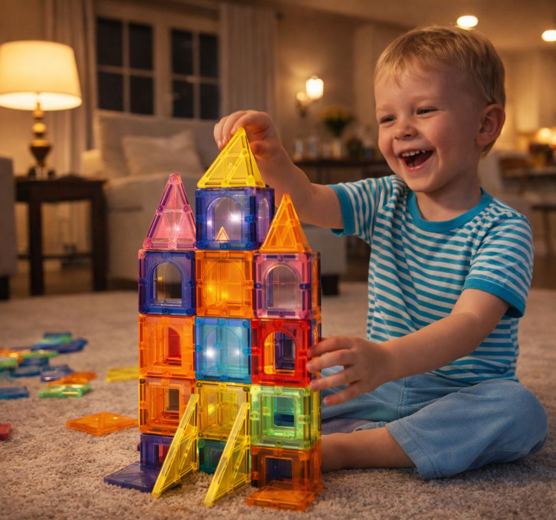 Magnetic Building Tiles Set | Educational STEM Blocks (100 PCS)