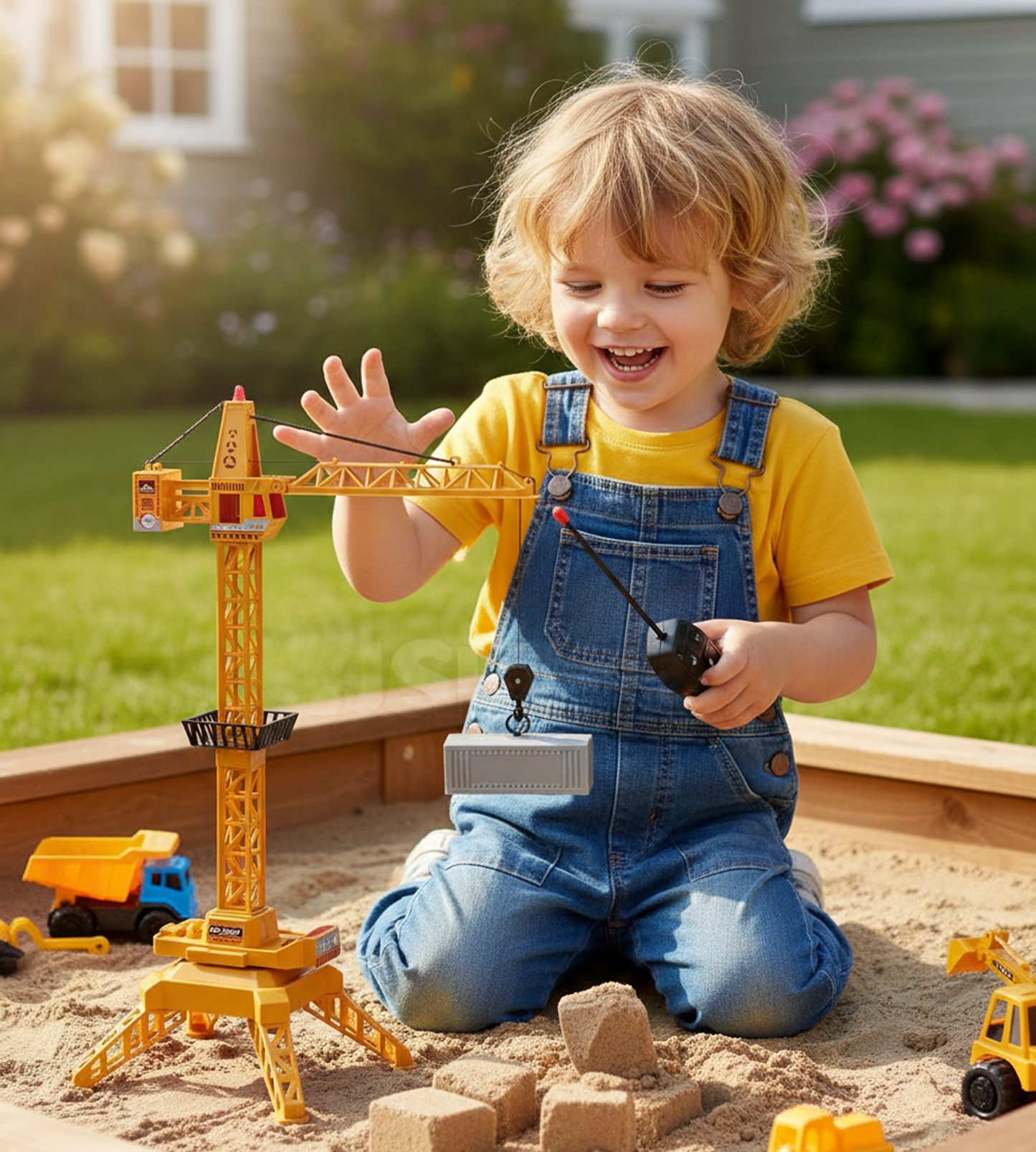 Heavy Duty RC Construction Crane | 360 Degree Remote Control Toy