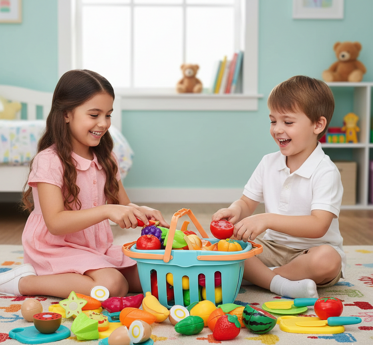 Food Basket Set | Cutting & Cooking Educational Toy (33 PCS)