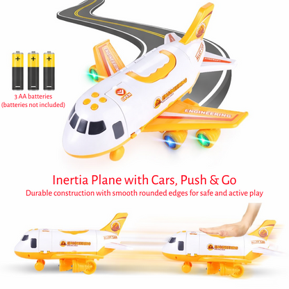 Easter Gift Toy Airplane Playset | Transport Cargo Plane with 3 Metal Cars