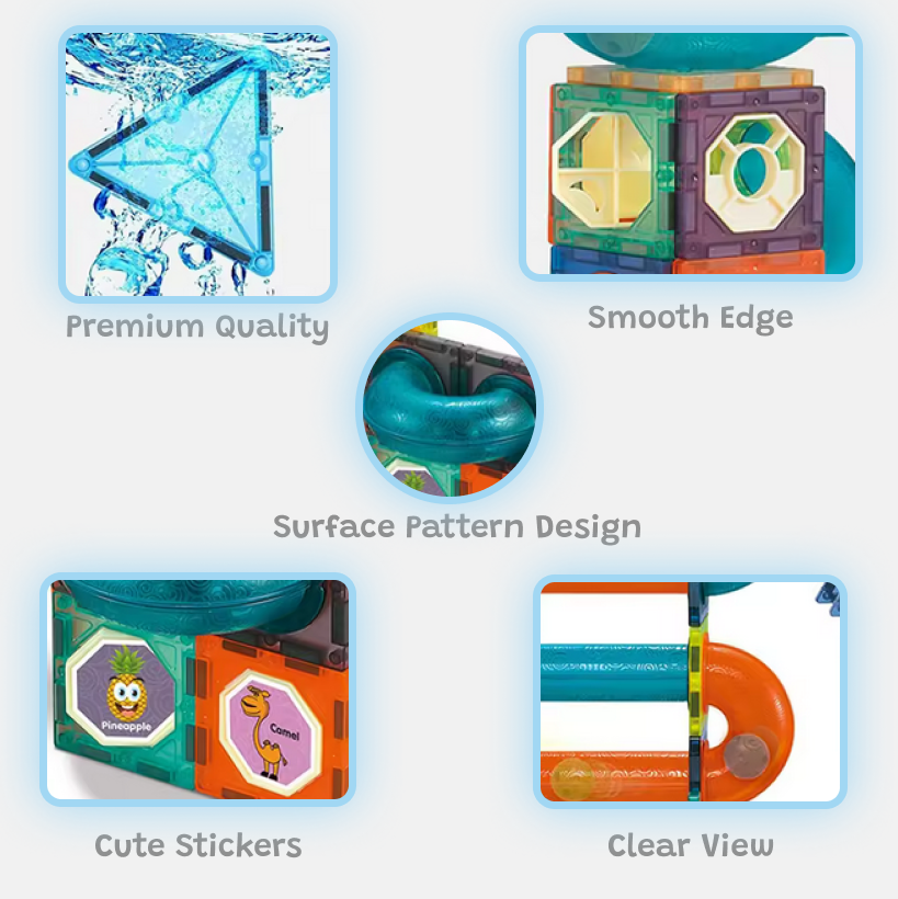 Glow-in-the-Dark Magnetic Tiles | STEM Building Set (110 PCS)