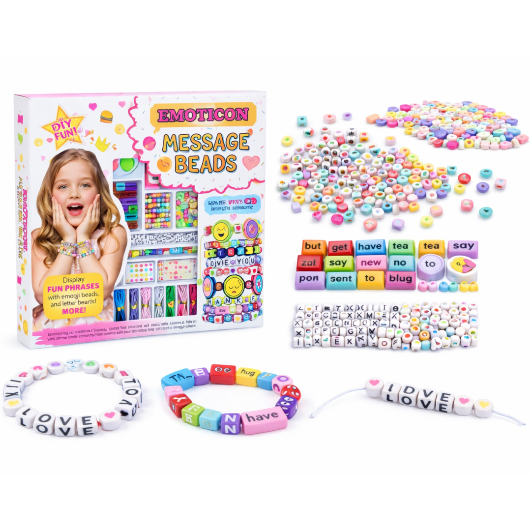 Easter Basket Filler: DIY Emoji & Message Jewelry Kit (220 PCS)