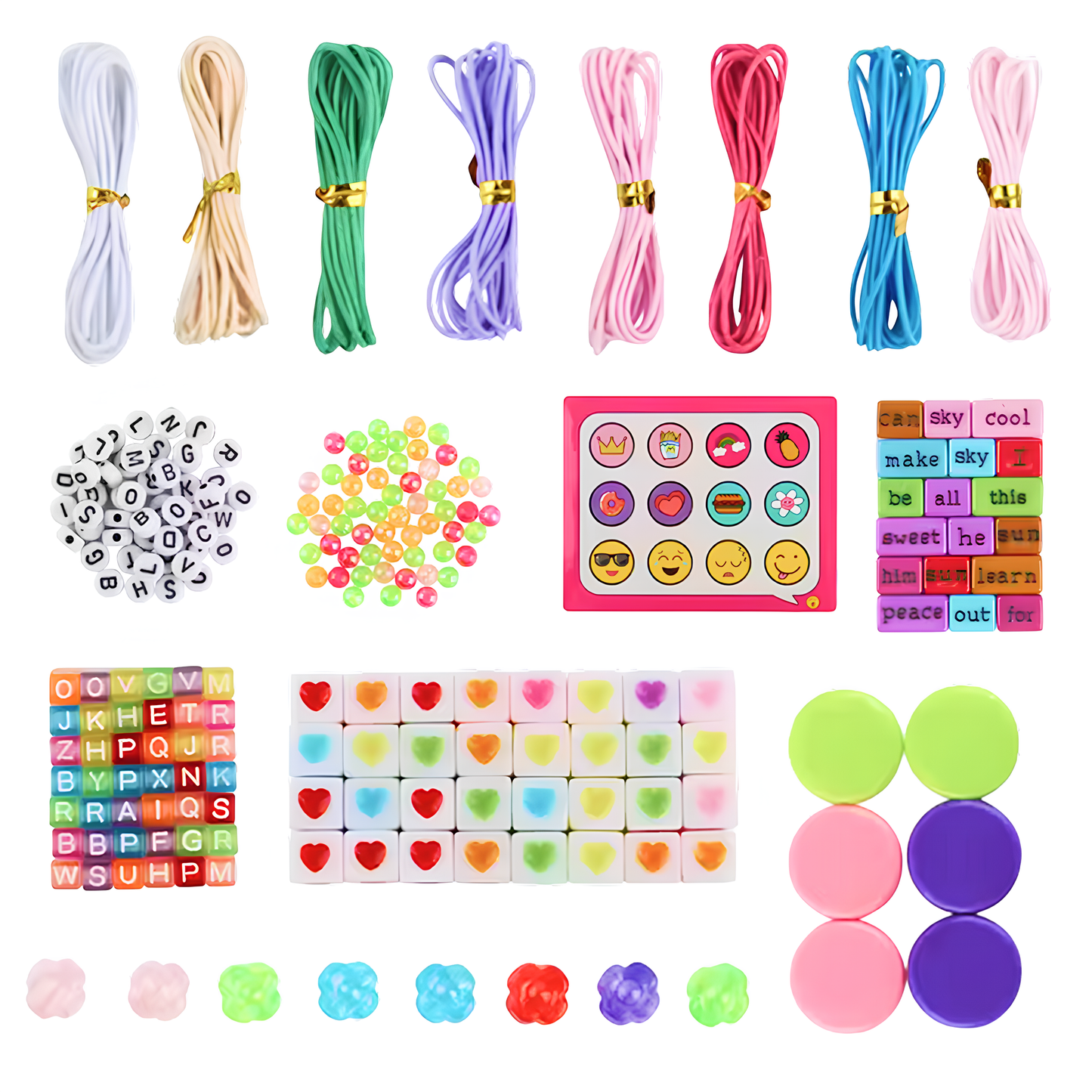 Easter Basket Filler: DIY Emoji & Message Jewelry Kit (220 PCS)