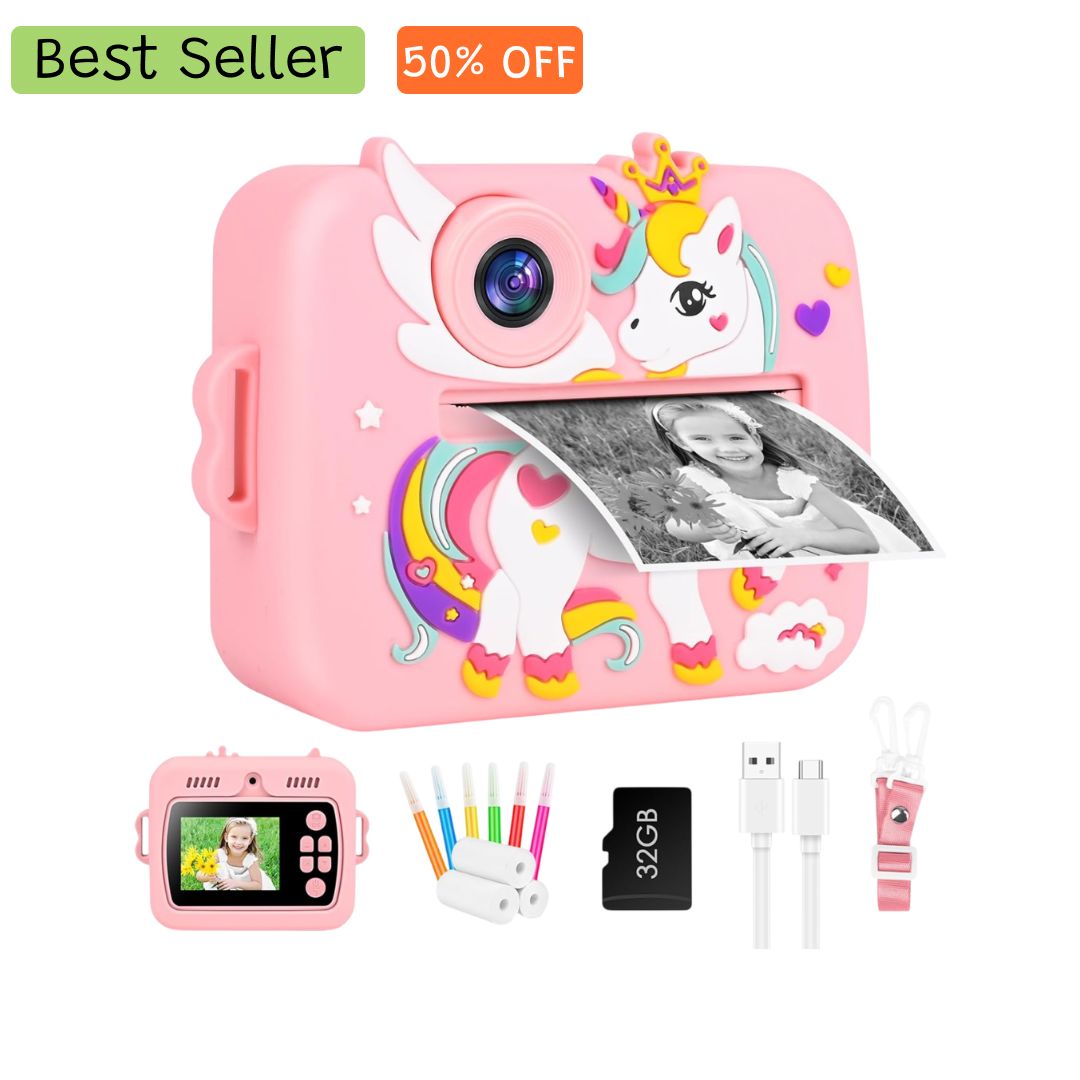 Unicorn Instant Print Camera 48MP