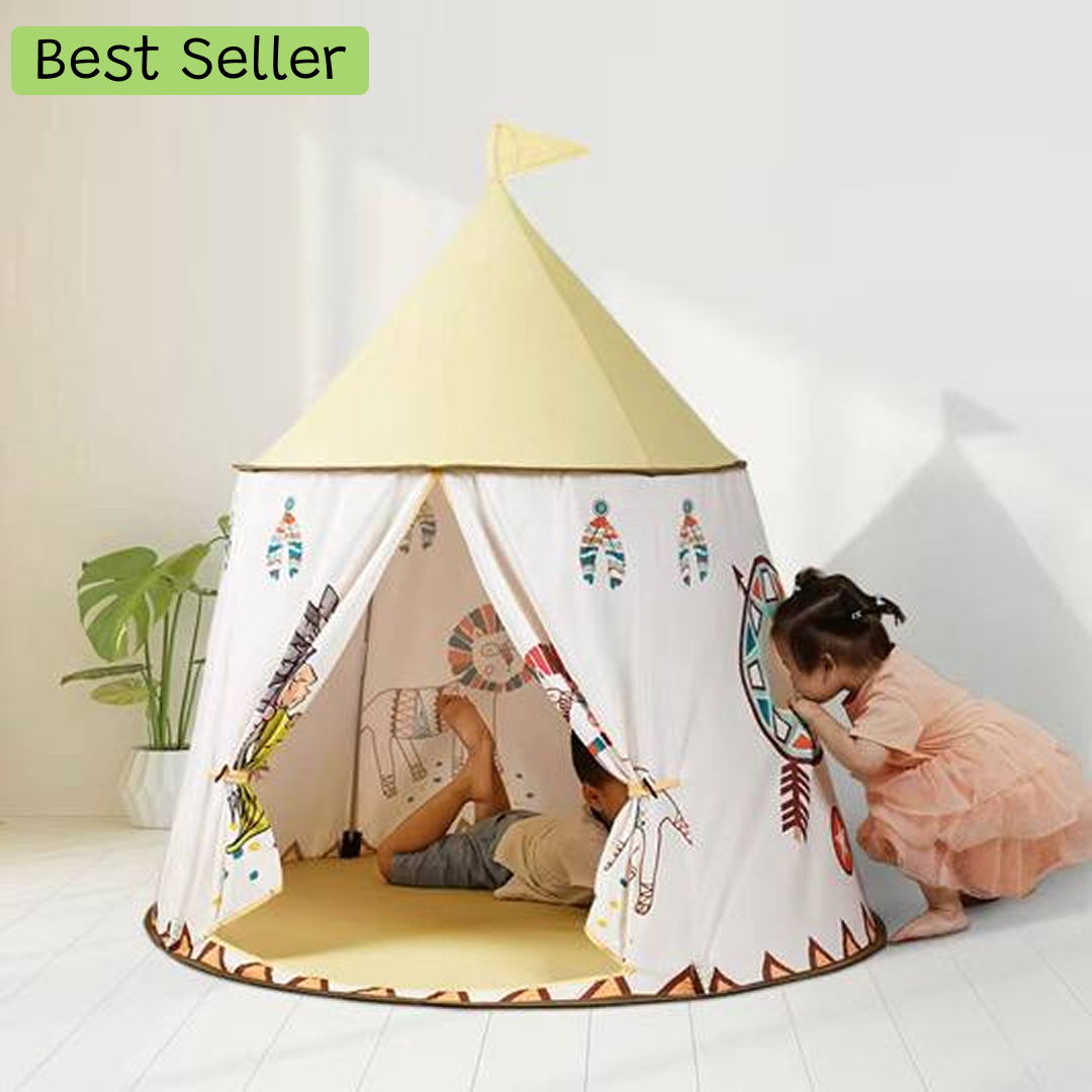 Kids Teepee Tent | Cozy Tribal Style Indoor Playhouse