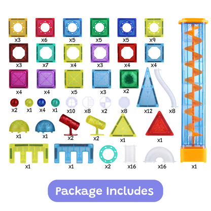 STEM Magnetic Blocks Set with Glowing Effects  (190 PCS)