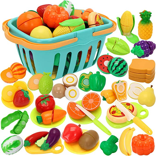 Food Basket Set | Cutting & Cooking Educational Toy (33 PCS)